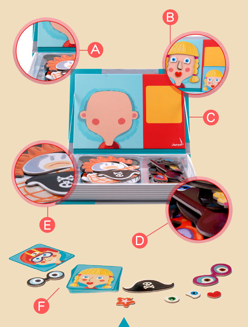 法國Janod創意兒童智玩-磁鐵遊戲書-都在LAVIDA育兒好好玩！