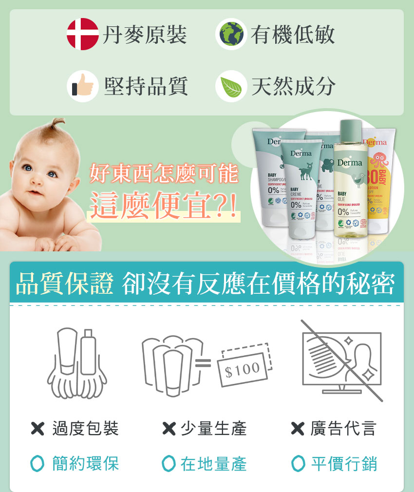 丹麥_Derma寶寶洗護產品-品質保證價格便宜的秘密