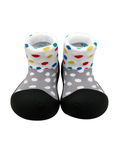 韓國BigToes幼兒襪型學步鞋-雙層粉點