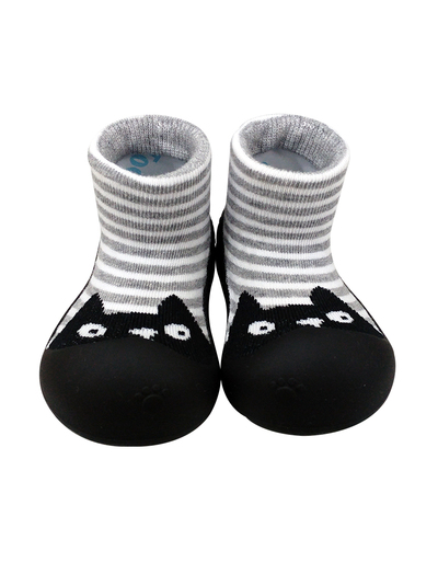 韓國BigToes幼兒襪型學步鞋-黑熊躲貓貓