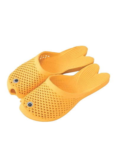 日本Spice金魚洞洞兒童拖鞋-檸檬黃(18-20公分)(最後數量)