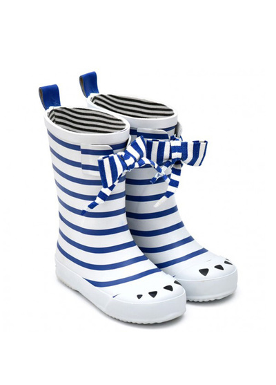 法國BOXBO時尚兒童雨靴-愛時尚-海藍蝴蝶結
