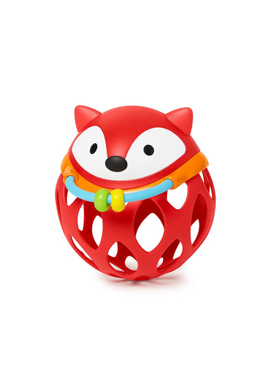 美國Skip Hop寶寶五感玩具-雙耳洞洞魔力球-紅狐狸