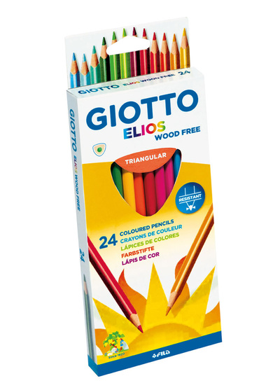 *【義大利 GIOTTO】Elios無木三角彩色鉛筆(24色)