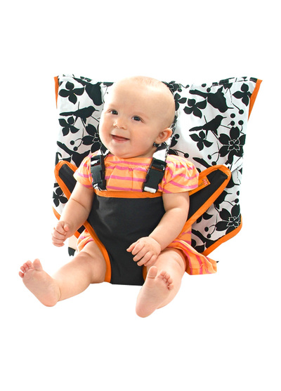 出清特價↘美國My Little Seat攜帶型嬰兒安全椅套-經典黑白★原價1190