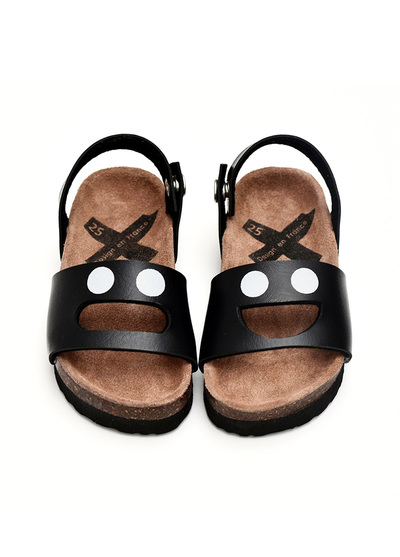法國BOXBO時尚兒童涼鞋-我愛笑瞇瞇-時尚黑