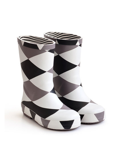 法國BOXBO時尚兒童雨靴-愛時尚-菱格灰