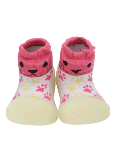 韓國BigToes幼兒襪型學步鞋-變色龍系列-貓咪腳印