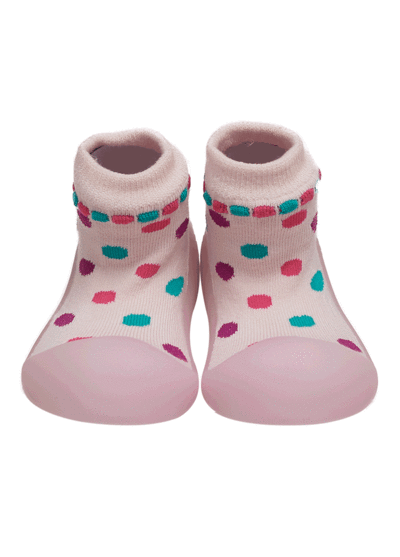 韓國BigToes幼兒襪型學步鞋-變色龍系列-繽紛水玉