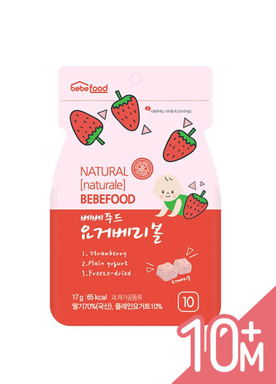 韓國bebefood寶寶福德-草莓優格豆逗餅(17g/包)