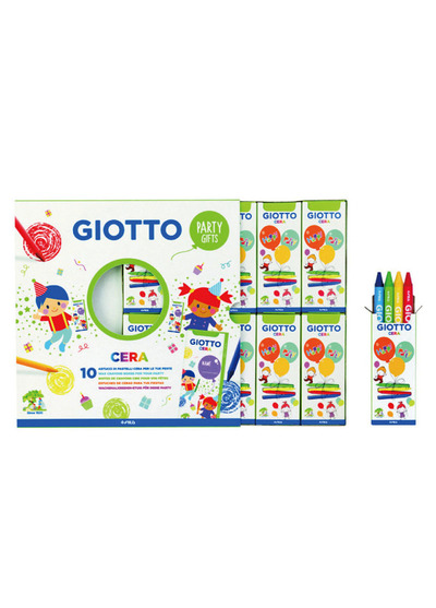 *【義大利 GIOTTO】好清洗兒童專用蠟筆-派對禮物分享盒(10入)