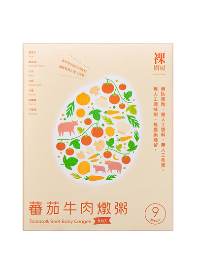 裸廚房-大寶寶粥五入裝-蕃茄牛肉(160g/5入)