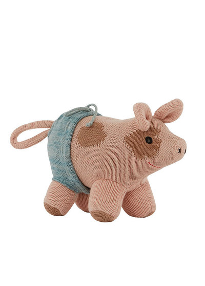 丹麥OYOY北歐設計家飾-動物寶貝造型抱枕-雨果小豬