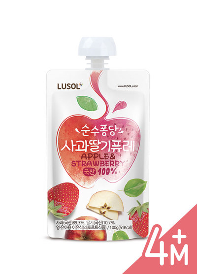 韓國LUSOL-水果果泥-草莓蘋果(100ml/包)