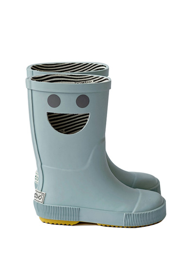 法國BOXBO時尚兒童雨靴-我愛笑瞇瞇-薄霧藍