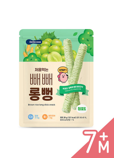 韓國Bebecook寶膳-綿綿貝貝棒-青葡萄(30g/包)