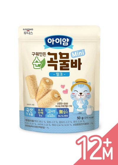 韓國ILDONG日東-迷你穀物小捲心-牛奶(50g/包)