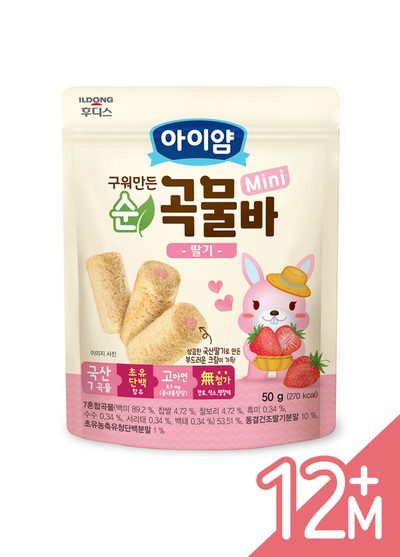 韓國ILDONG日東-迷你穀物小捲心-草莓(50g/包)