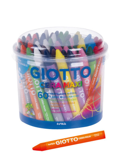 *【義大利 GIOTTO】好清洗兒童專用蠟筆(校園60支裝)