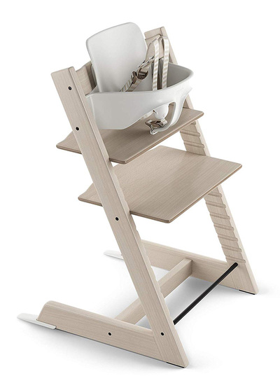 挪威Stokke Tripp Trapp櫸木款成長椅幼兒套組-含護圍+安全帶[自然系]