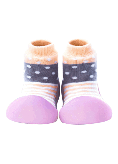 韓國BigToes幼兒襪型學步鞋-變色龍系列-水蜜桃派